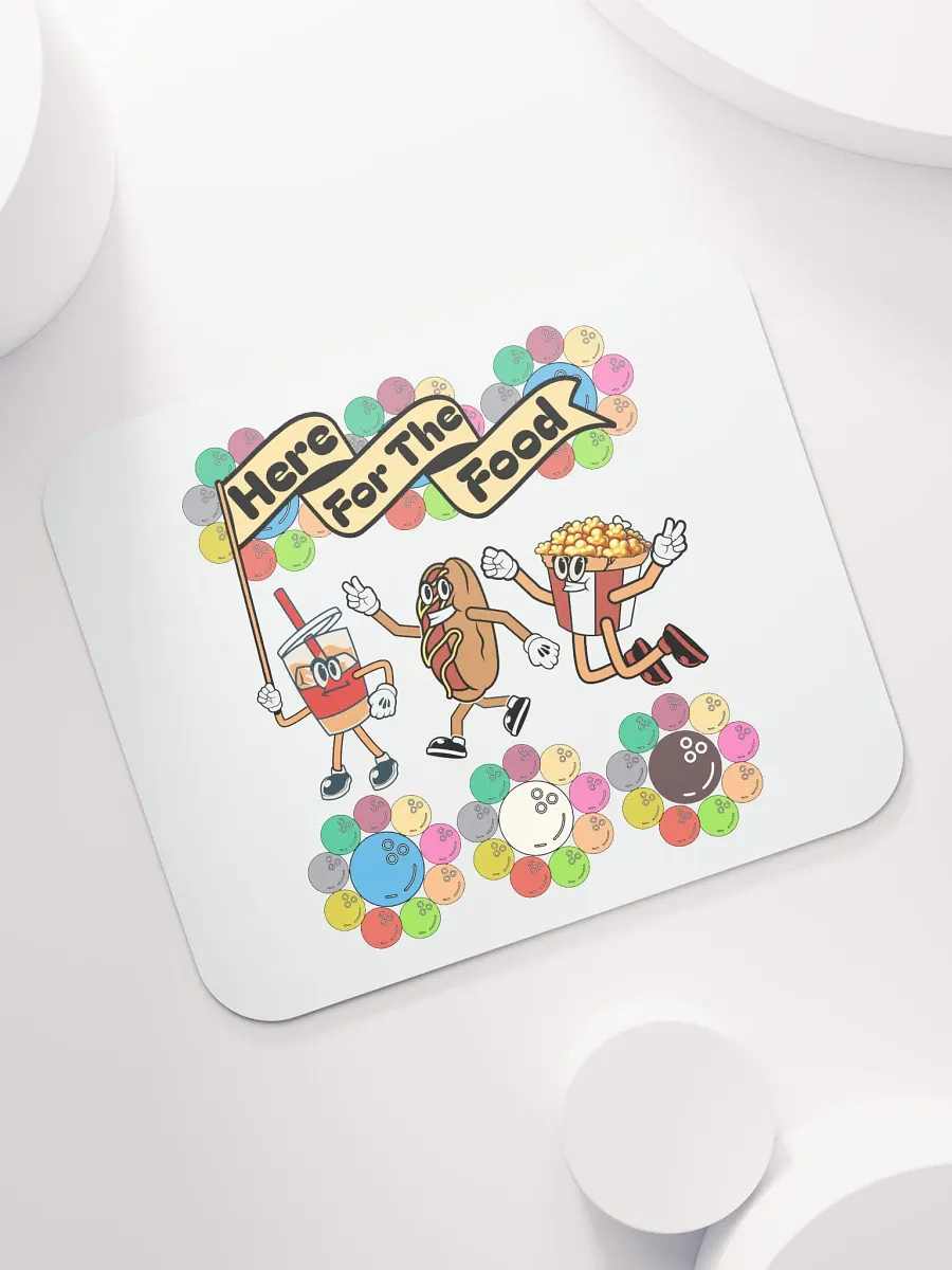 Here For The Food Bowling Foodie Fun Mouse Pad product image (5)