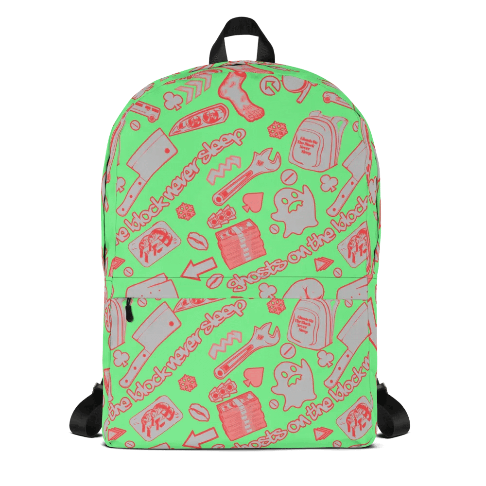 A8M - Ghosts On The Block Never Sleep Bookbag (Strawberry September) product image (1)