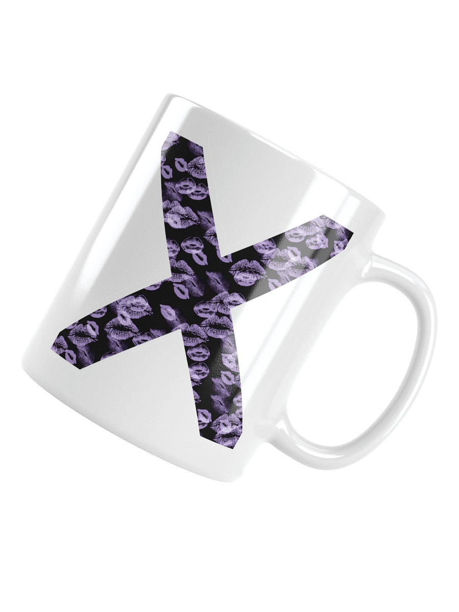 Black X Lilac Lipstick Kisses | Glossy White Mug product image (11)