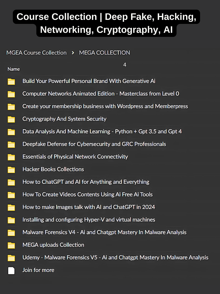 Course Collection | Deep Fake, Hacking, Networking, Cryptography, AI product image (2)