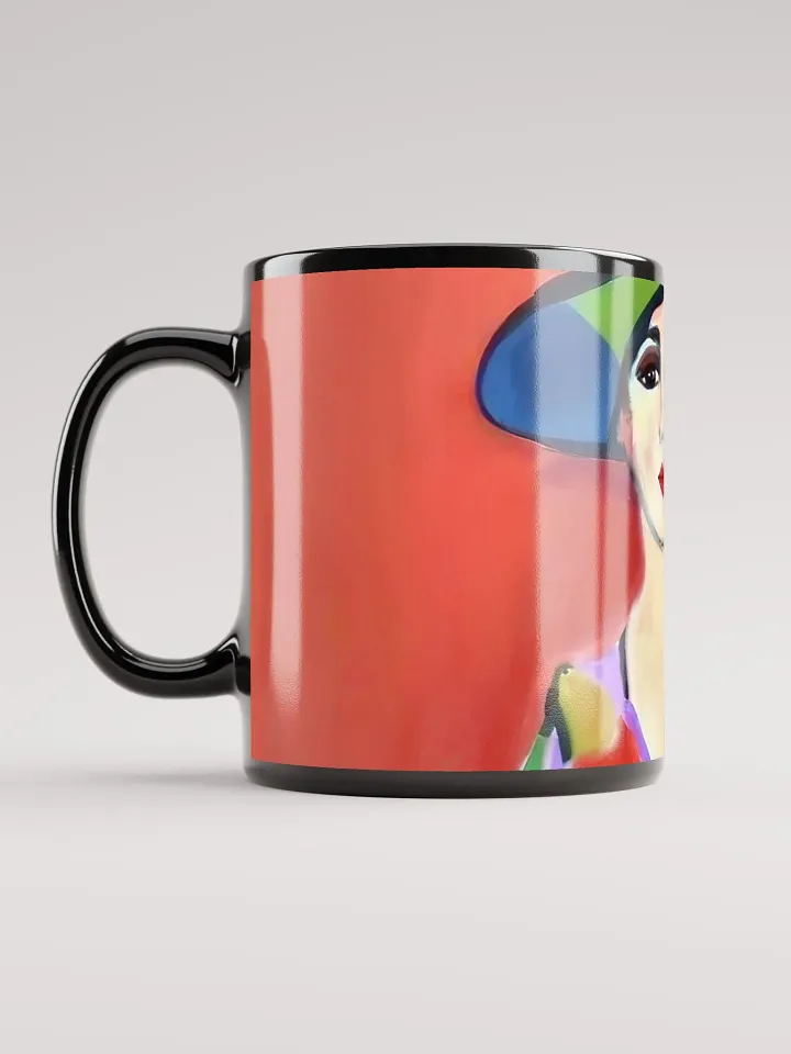 Donna with Hat Black Glossy Mug product image (1)