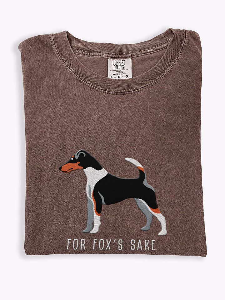 For Fox's Sake T-Shirt(Embroidered) of a Smooth Fox Terrier(Tricolor 2) product image (1)