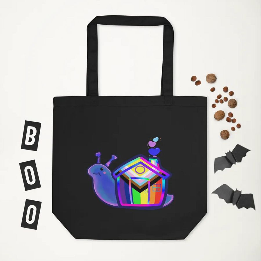 Cute LGBTQIA+ Snail Tote Bag product image (6)