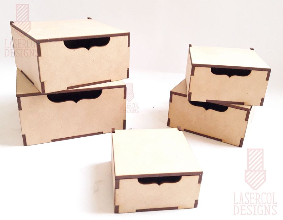 Boxes Set 2 (5 sizes) - Laser Cut Files product image (9)