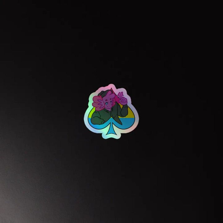Pan in Spades | Kiss-Cut Holo Sticker product image (2)
