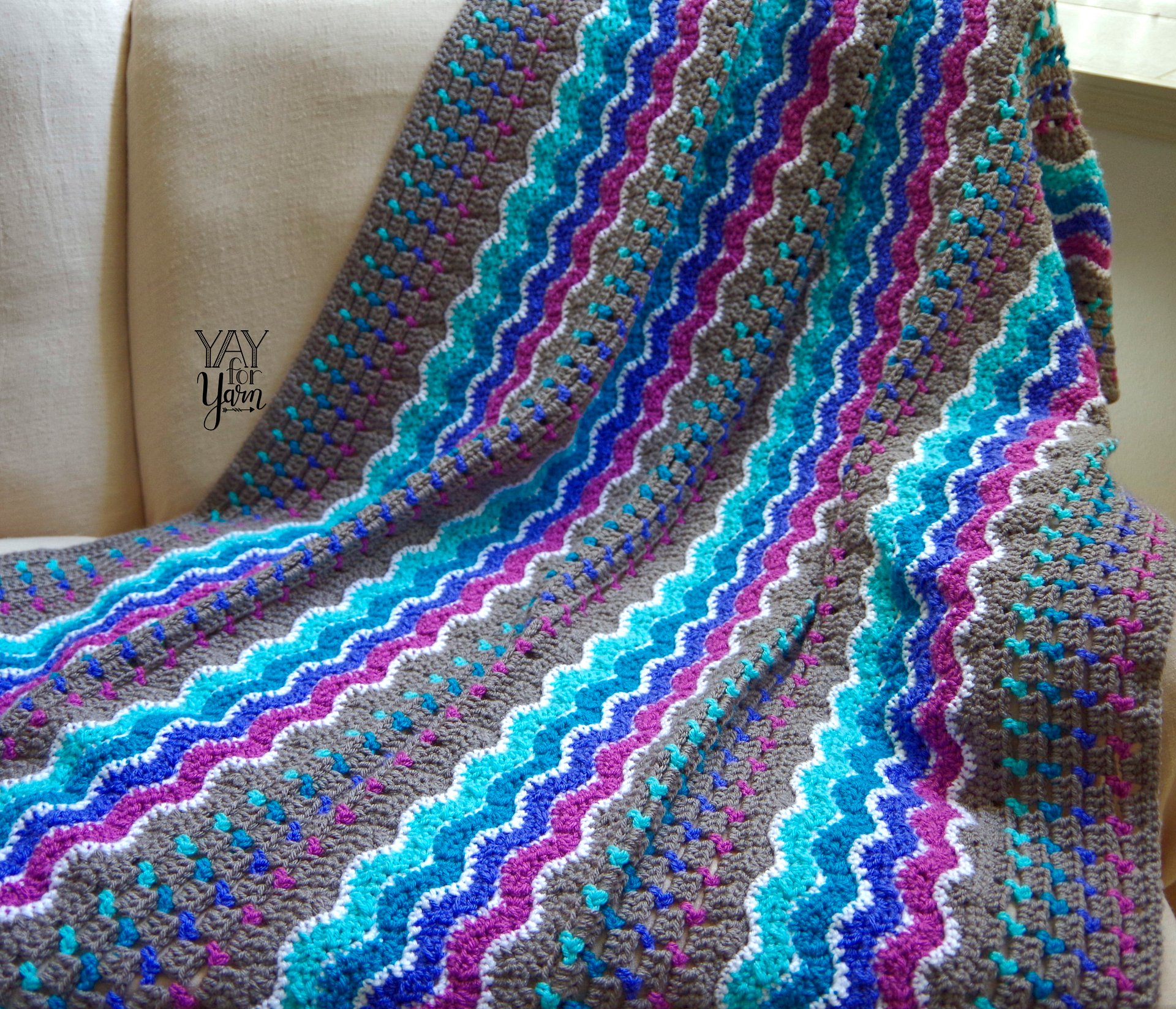 Whispering Waves Afghan - PDF Crochet Pattern product image (4)