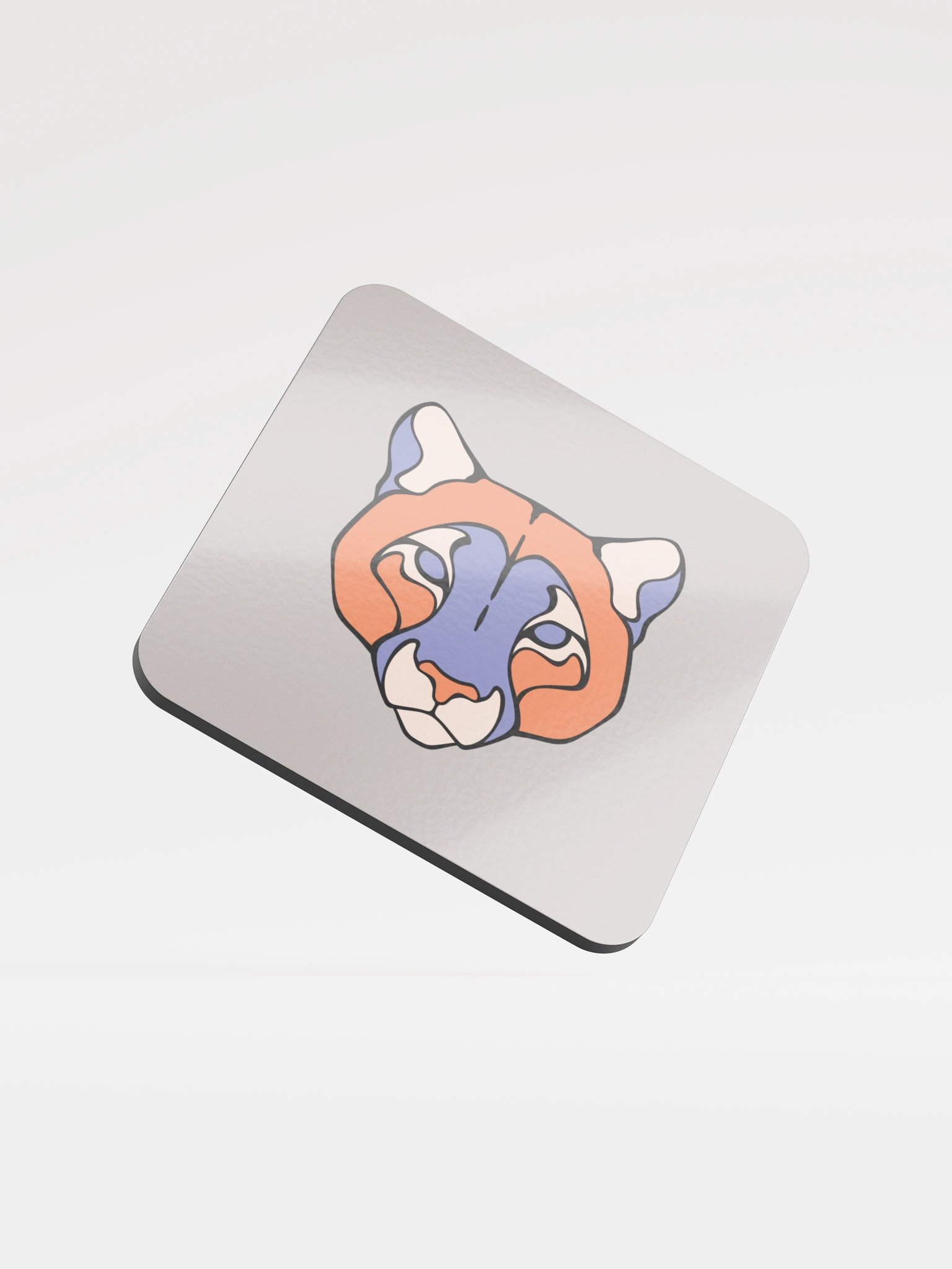 Puma's Gaze - Glossed Cork Coaster product image (1)
