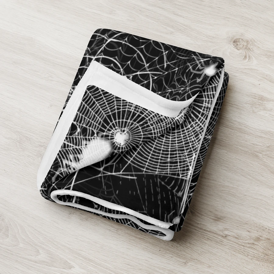 Black and White Spider Webs Throw Blanket product image (18)