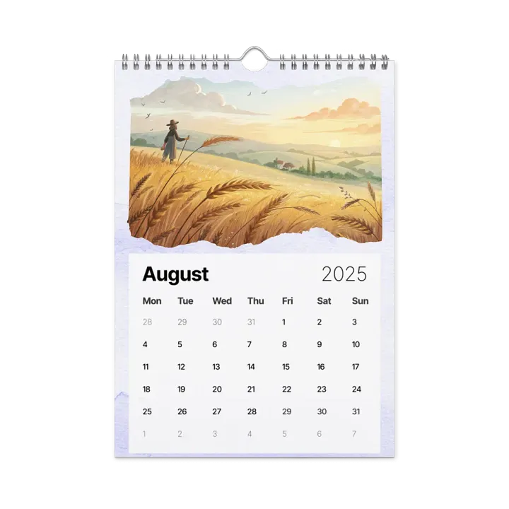WATERCOLOR SEASONAL SCENES WALL CALENDAR 2025 product image (2)