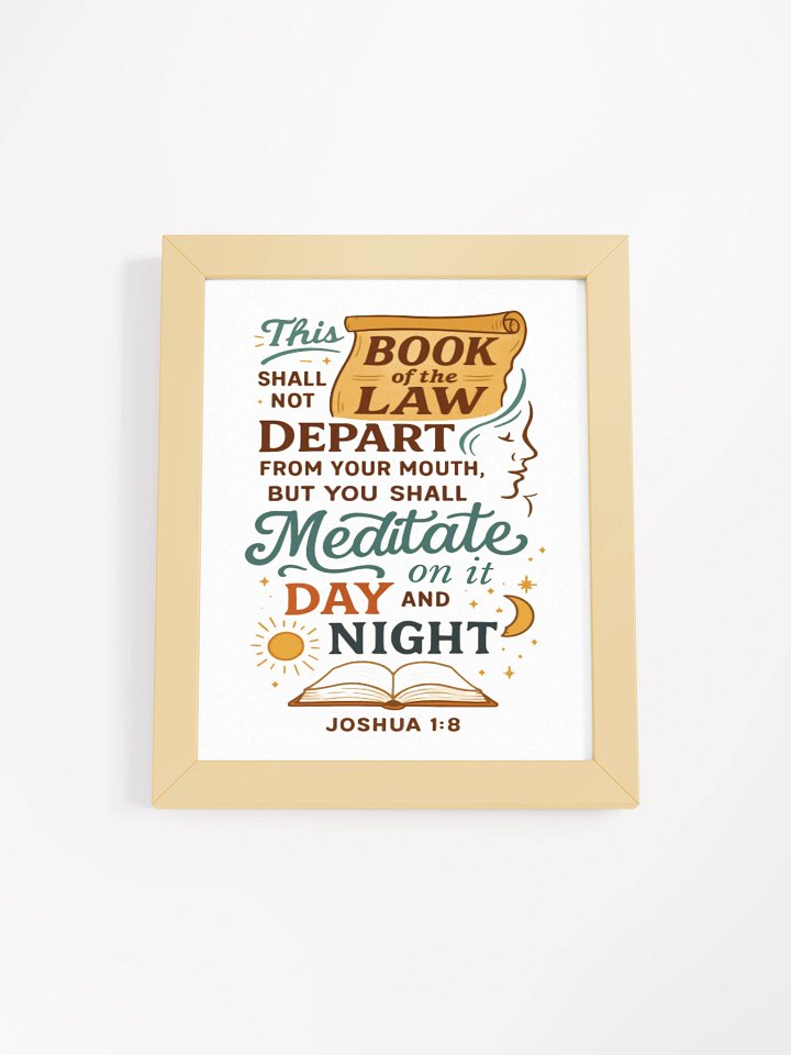 Joshua 1:8 Wall Art – Meditate Day and Night | Christian Success & Scripture Decor product image (6)