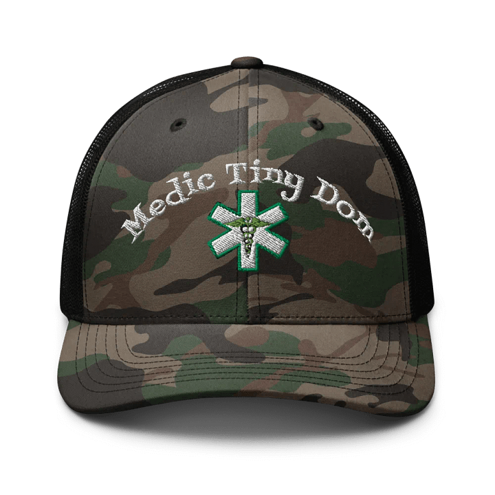 "Medic Tiny Dom" Camo Trucker Hat product image (1)