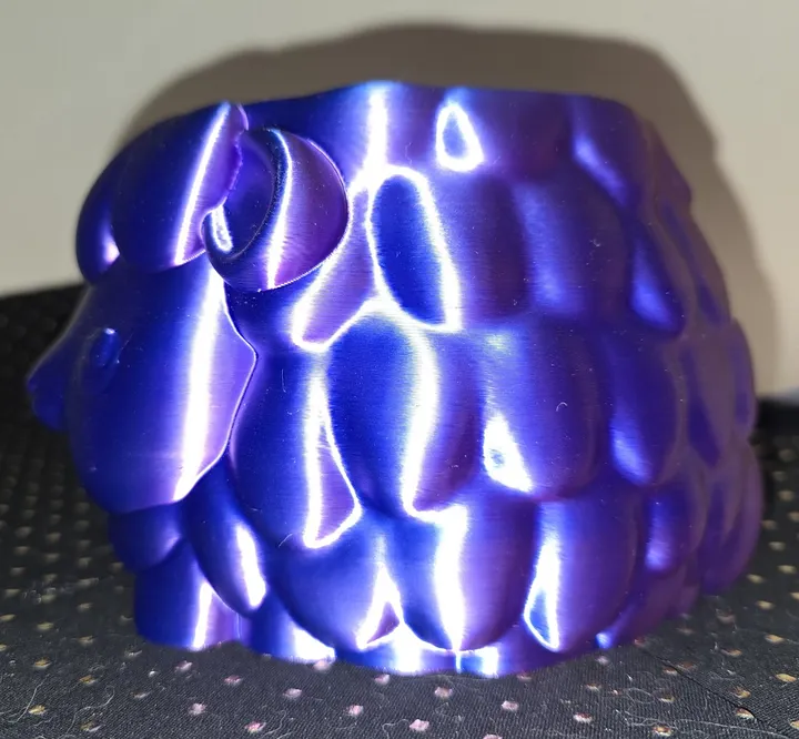 Blue to Purple Sheep Yarn Bowl 3D printed 🐑 product image (1)