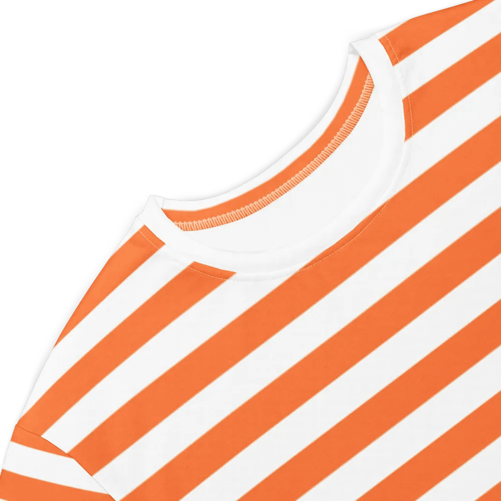 Orange Stripped Summer T-Shirt Dress product image (3)