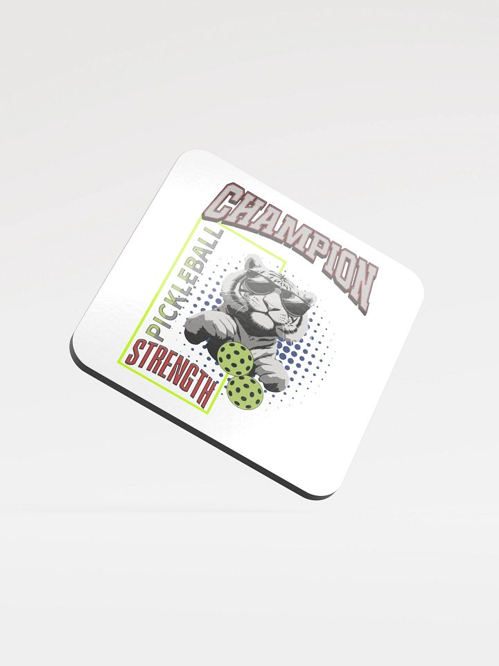 Champion Pickleball Strength Tiger Glossed Cork Coaster product image (2)