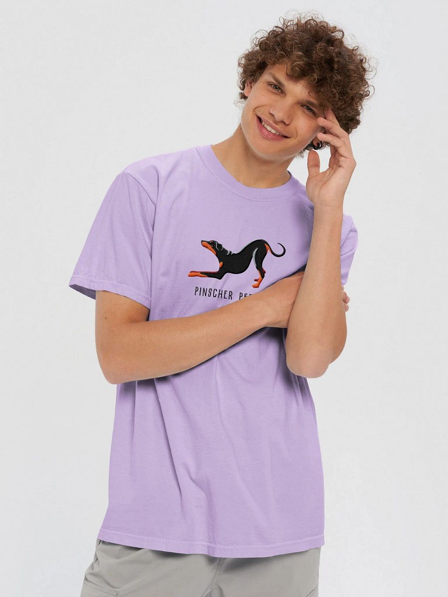 Pinscher Perfect T-Shirt(Embroidered) of a Doberman Pinscher(Full Tail & Ears) product image (8)