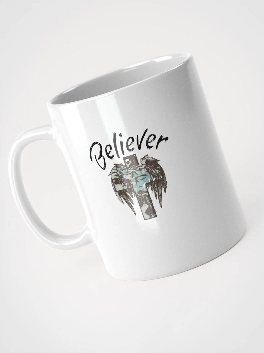 BELIEVER FAITH Fragmented Faces Glossy Mug product image (8)