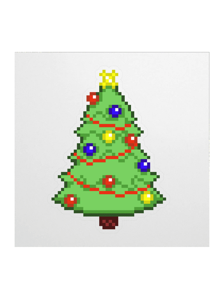 Pixel Art Christmas Tree Sticker product image (1)