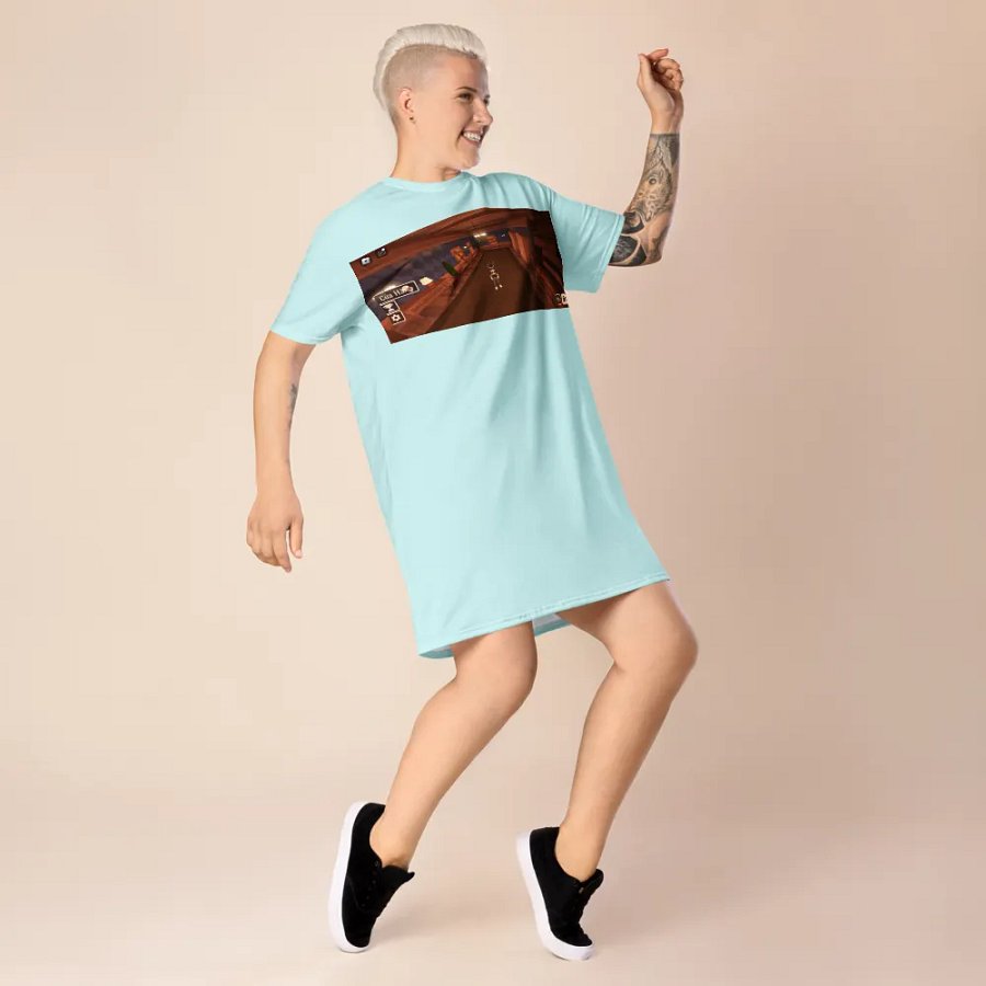 Váy thun in toàn thân/Full body printed T-shirt dress product image (7)