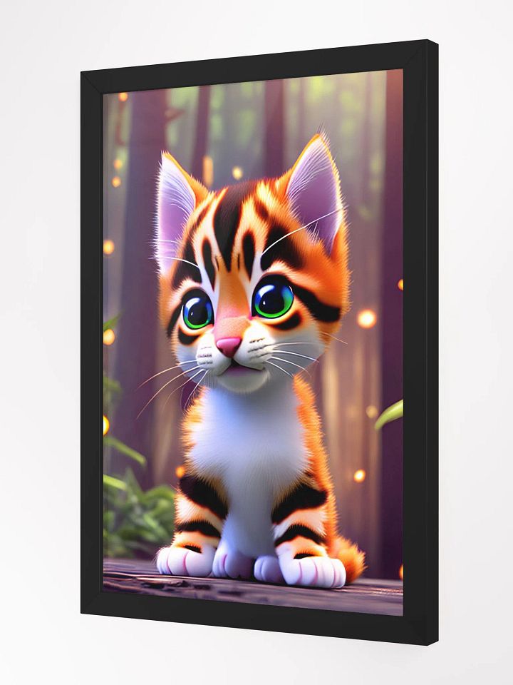 Adorable Orange, Black & White Kitten with Big Blue & Green Eyes in Firefly Forest product image (10)