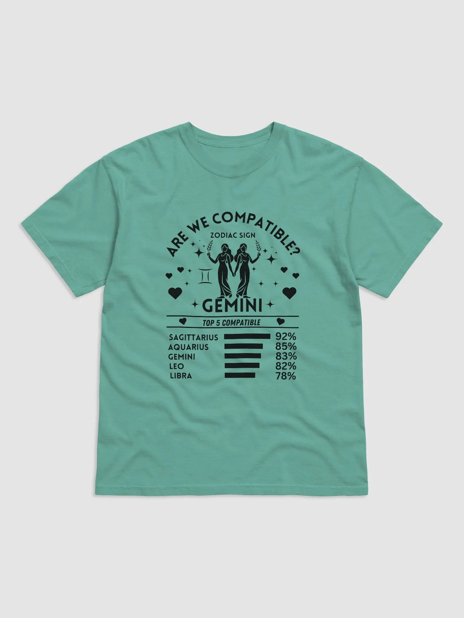 Gemini Zodiac Sign Romantic Compatibility T-Shirt - Light Comfort Colors 1717 product image (68)