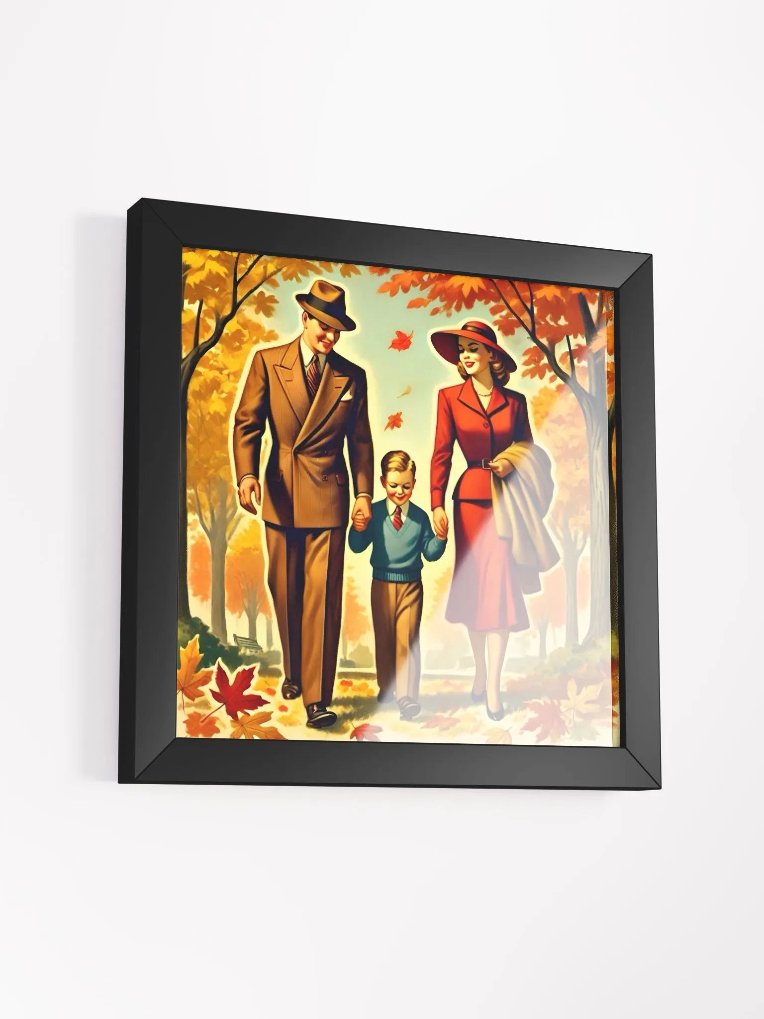 Family Walk in Autumn: Framed Artwork product image (7)
