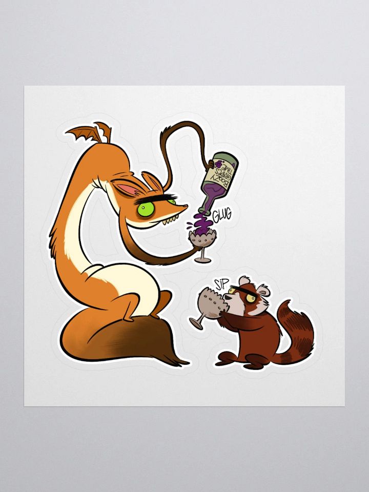 Boozy Grapes Time with Fox Dragon and Red Panda product image (1)