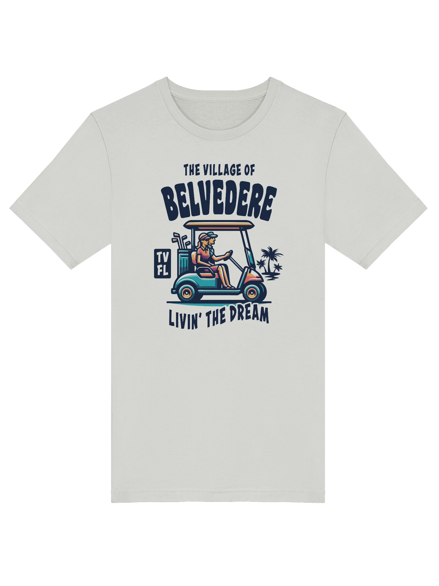 The Village of Belvedere TV FL Golf Cart Design T-Shirt product image (39)