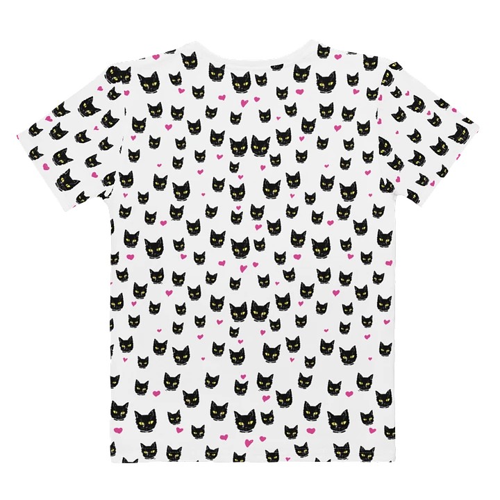 'Black Kitty Dots' Women's Poly Tee product image (1)