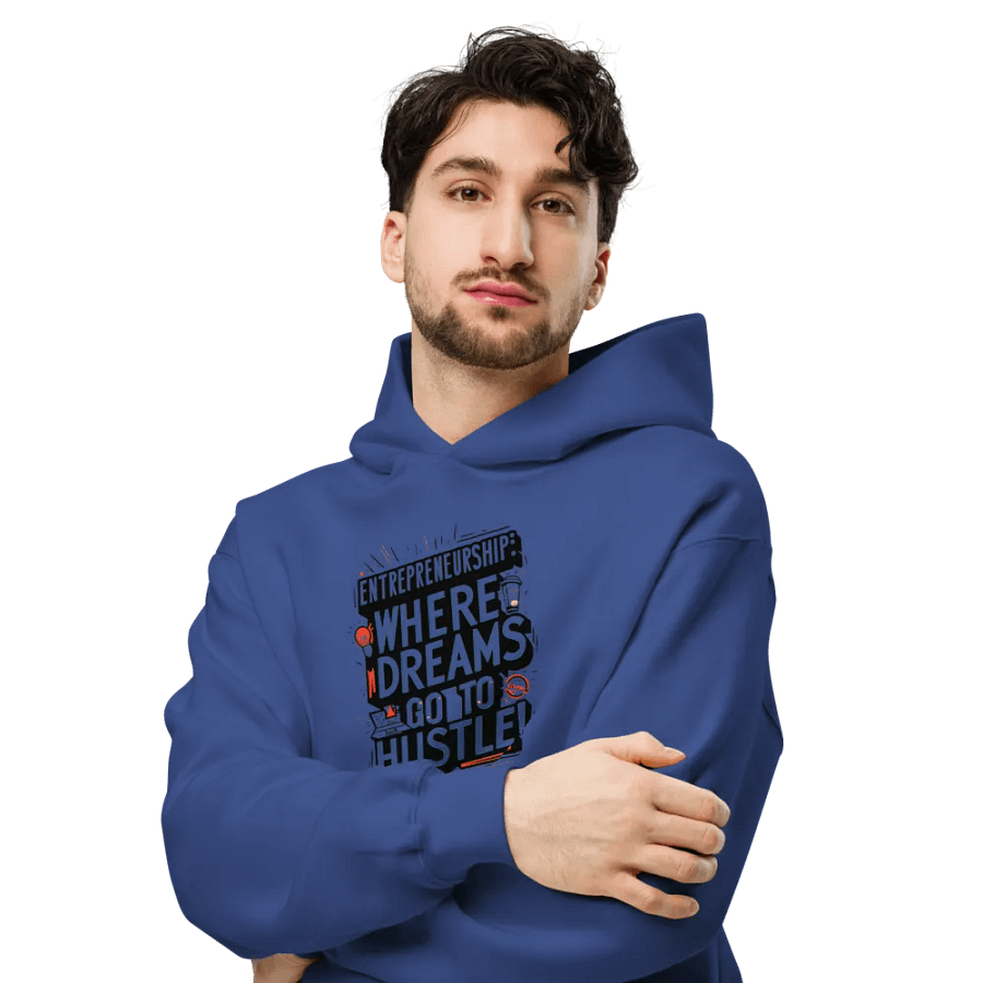 Dream Hustle Entrepreurship Typographic Hoodie product image (6)