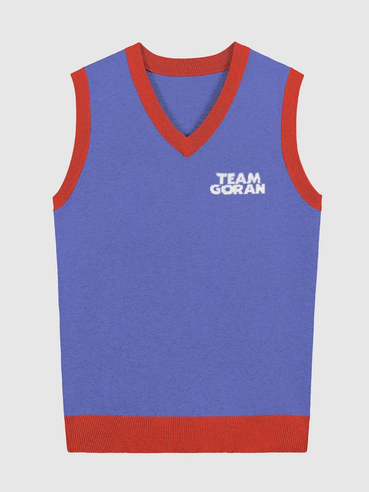 Red & Blue Knitted Team Goran Sweater Vest product image (5)