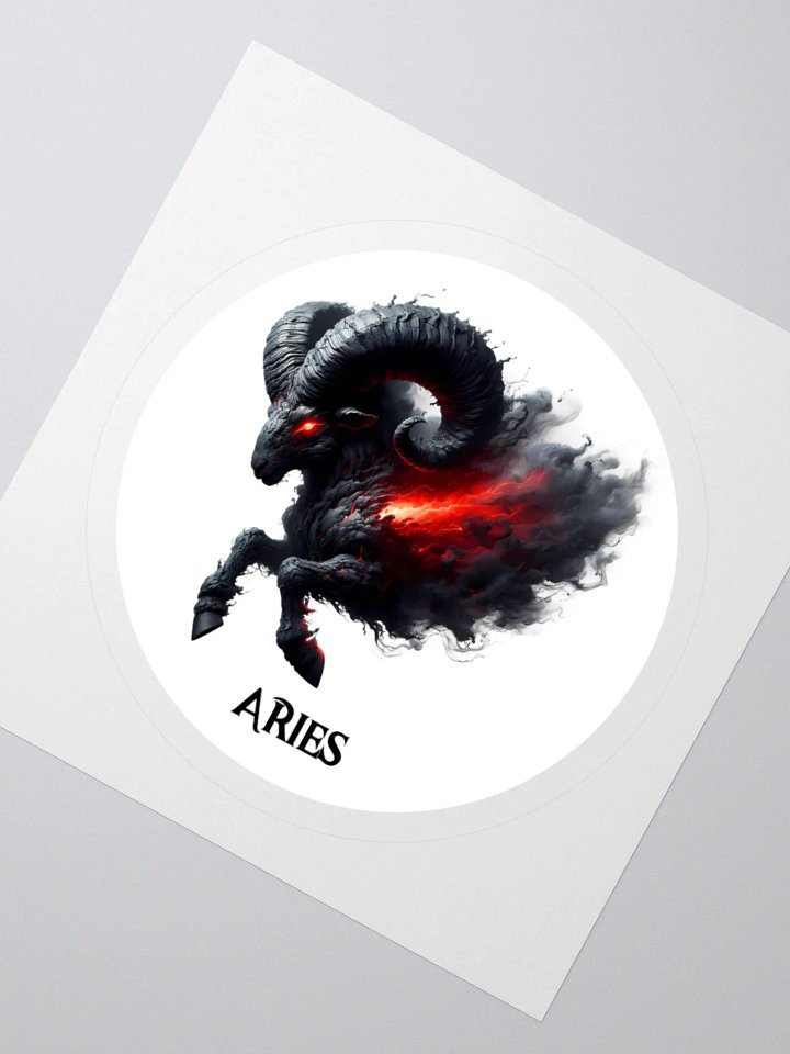 Mythical Aries Zodiac Round Sticker product image (6)