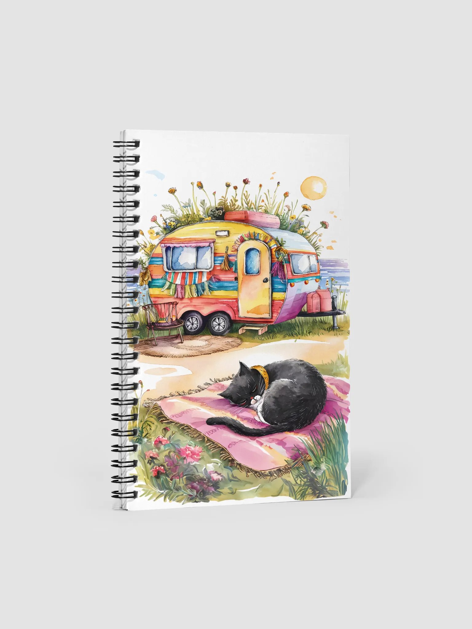 Cozy Caravan Catnap Spiral Notebook product image (1)