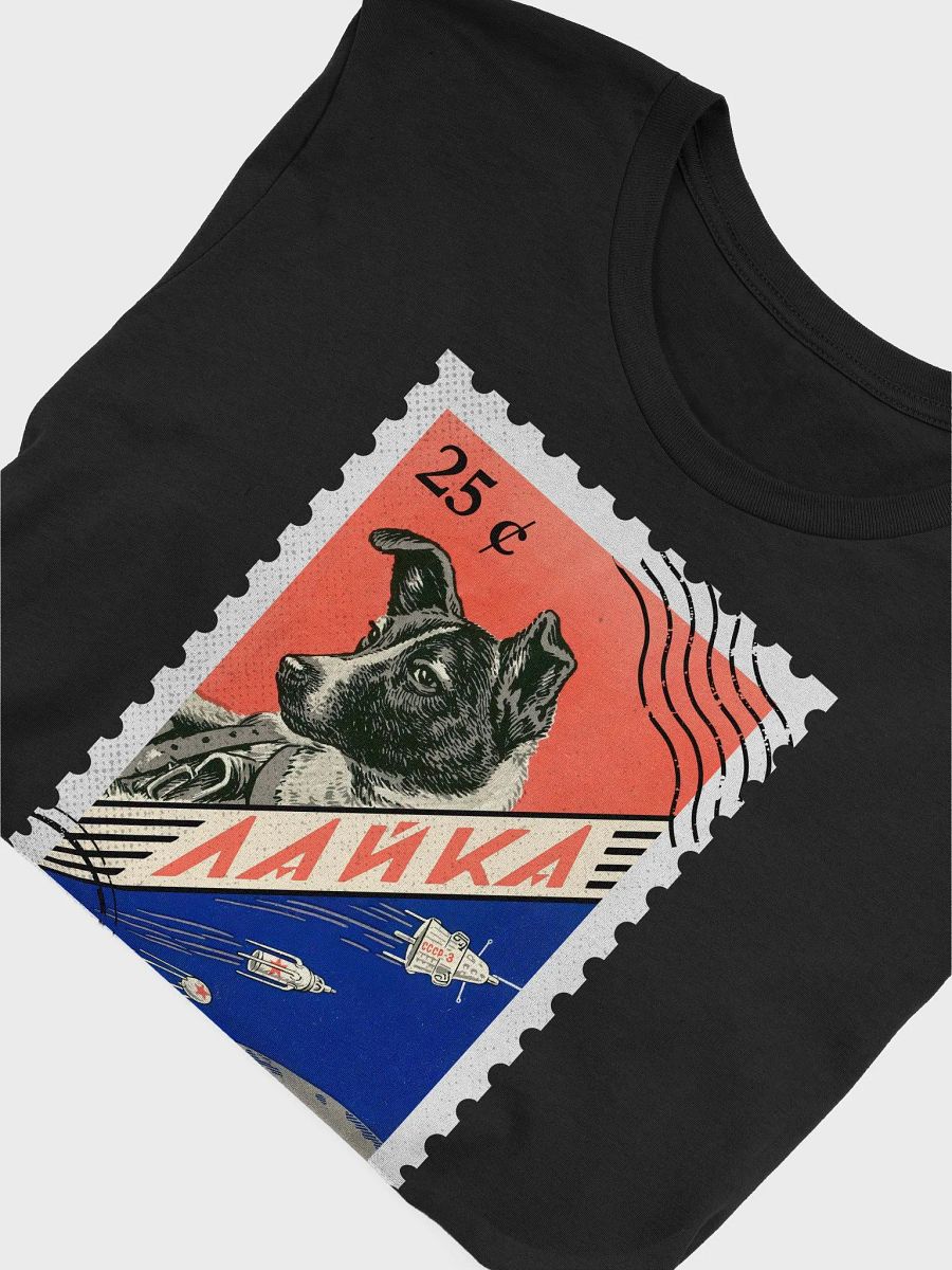 Laika, First space dog, Soviet vintage space — Unisex t-shirt, space t-shirt product image (2)