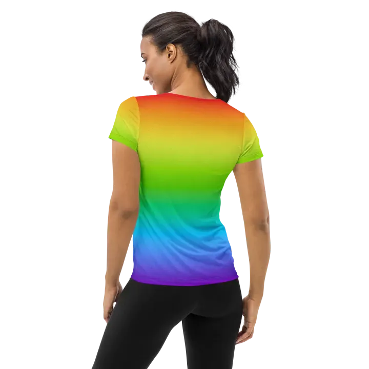 Rainbow Women's Athletic TShirt product image (2)