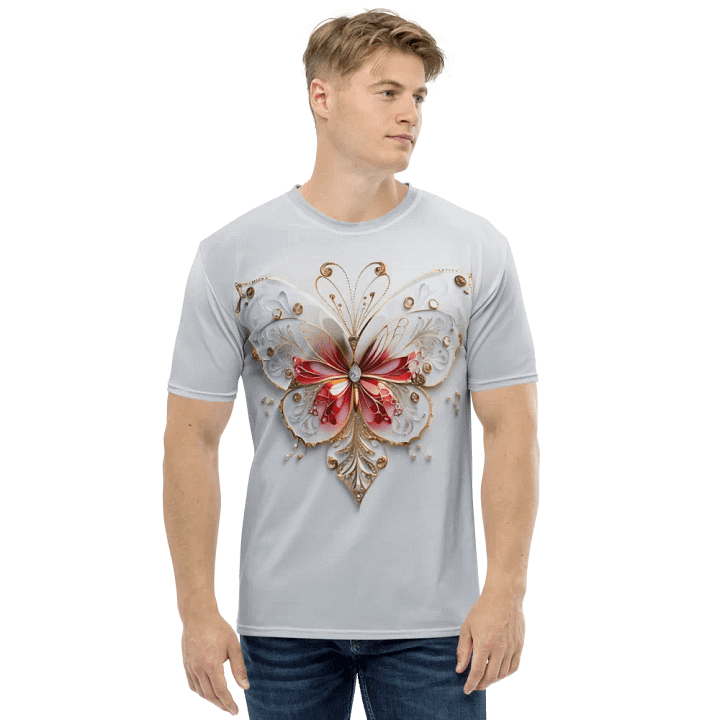 Red & White Butterfly T shirt product image (1)