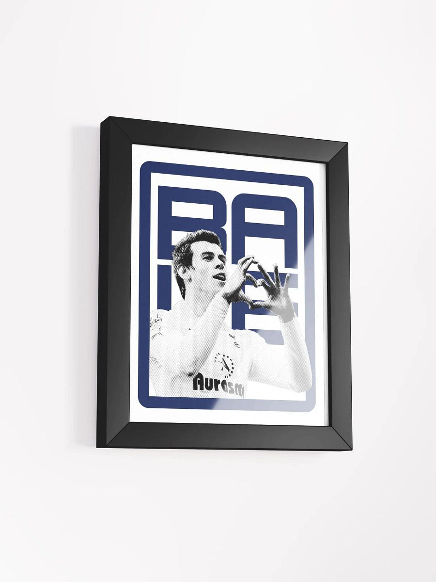 Gareth Bale BW Tottenham Hotspur Name Art Framed Print product image (2)