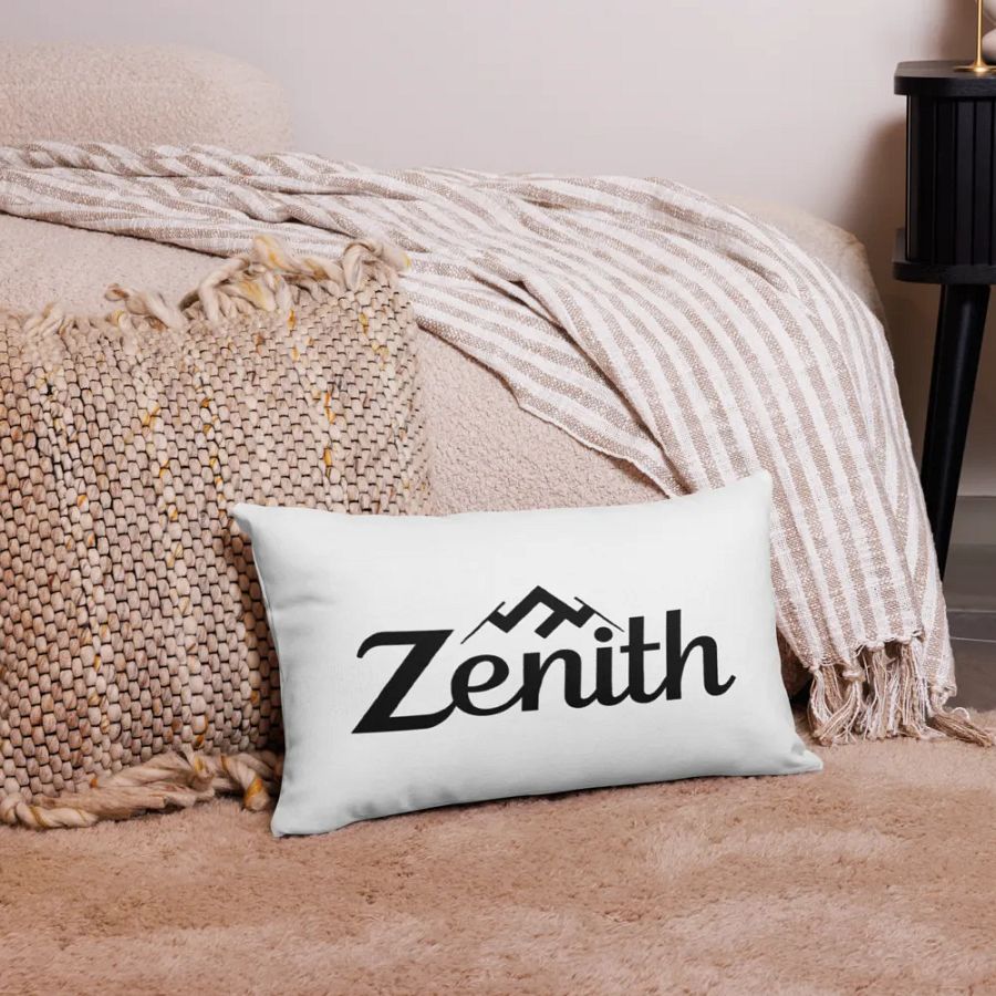 Zenith Premium Pillow Case - White with Mountain Design product image (12)