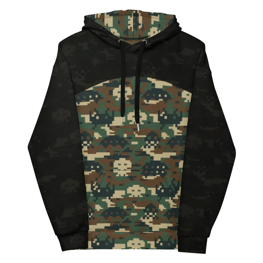 Space Invaders Camo Unisex Hoodie (Obsidian) product image (12)