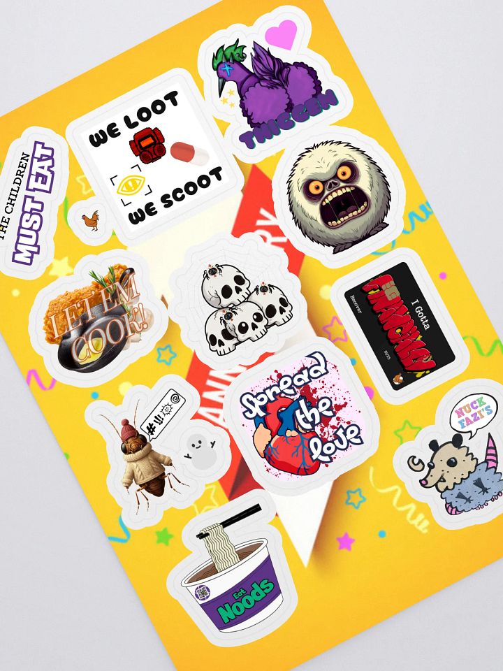 Monthly Mayhem: Year 1 | Slaps Sticker Sheet product image (1)