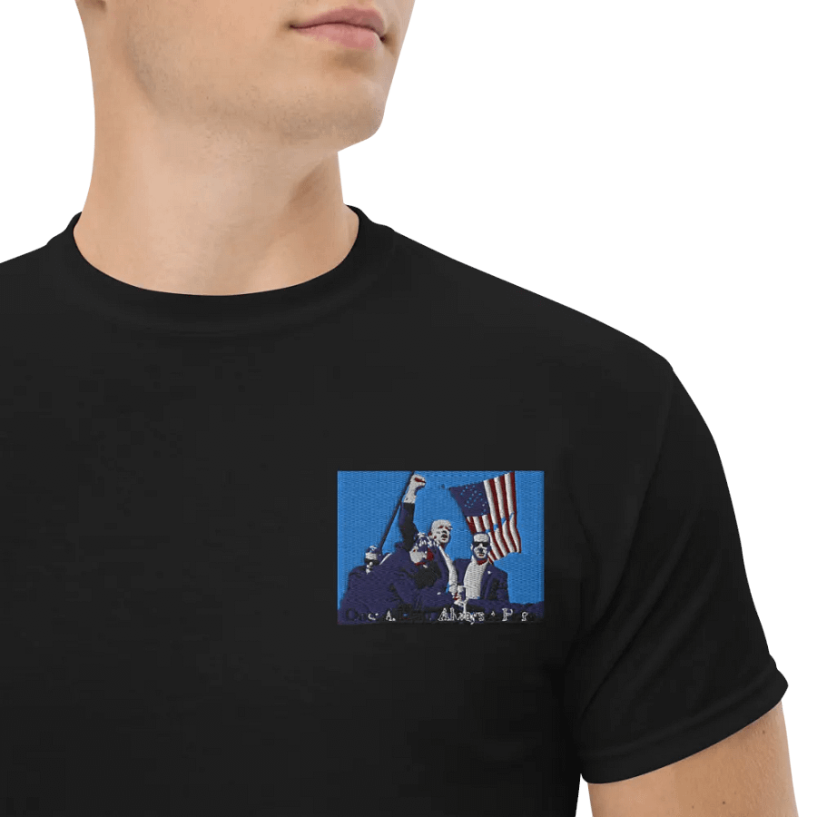 Trump Hero Front Embroidered Badge and Back Printed Tee product image (9)