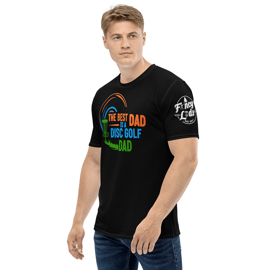 Fancy Lads Men's Black T-Shirt "The Best Dad Is A Disc Golf Dad" product image (3)