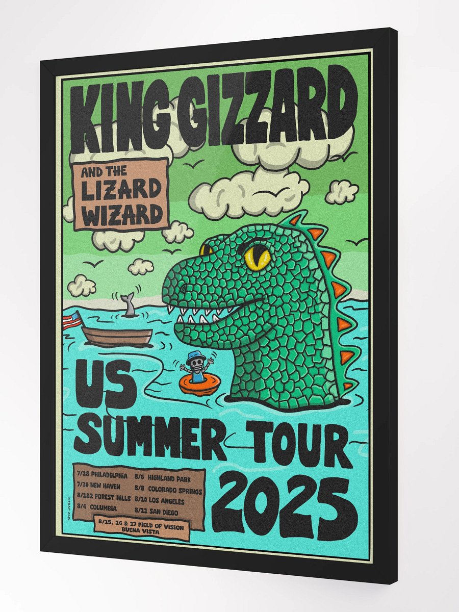 KING GIZZARD 2025 US SUMMER TOUR FRAMED POSTER product image (3)