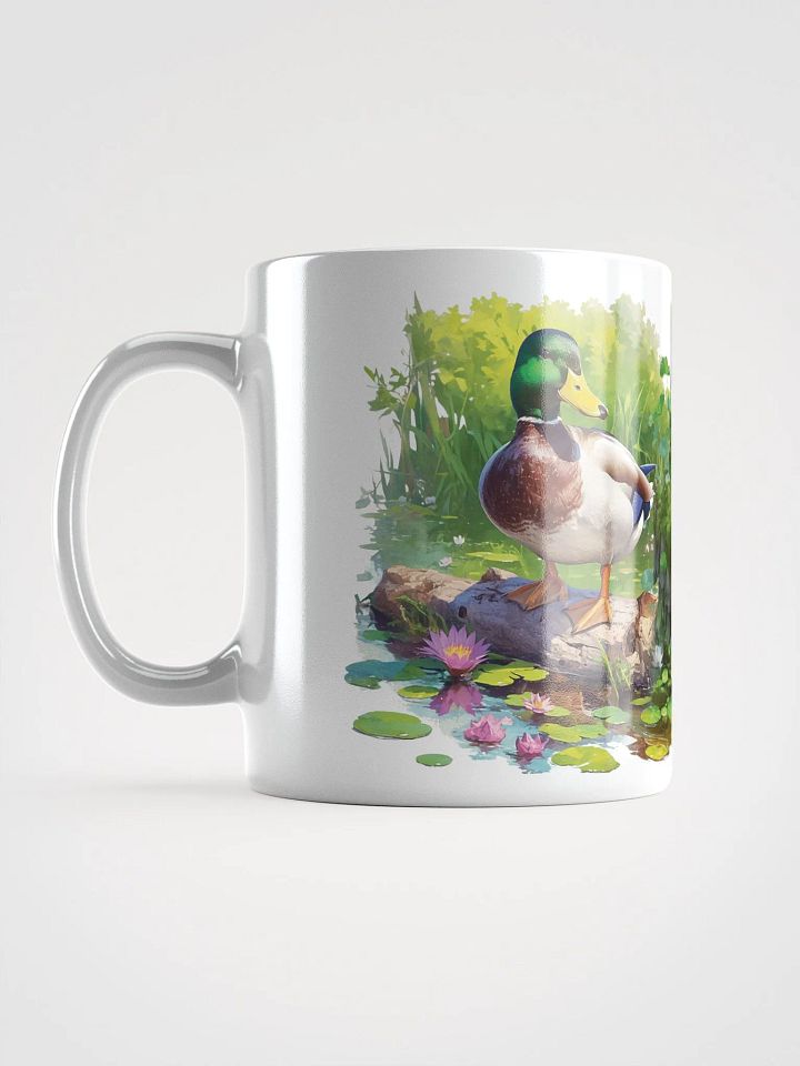 Tranquil Duck Pond White Glossy Mug product image (1)