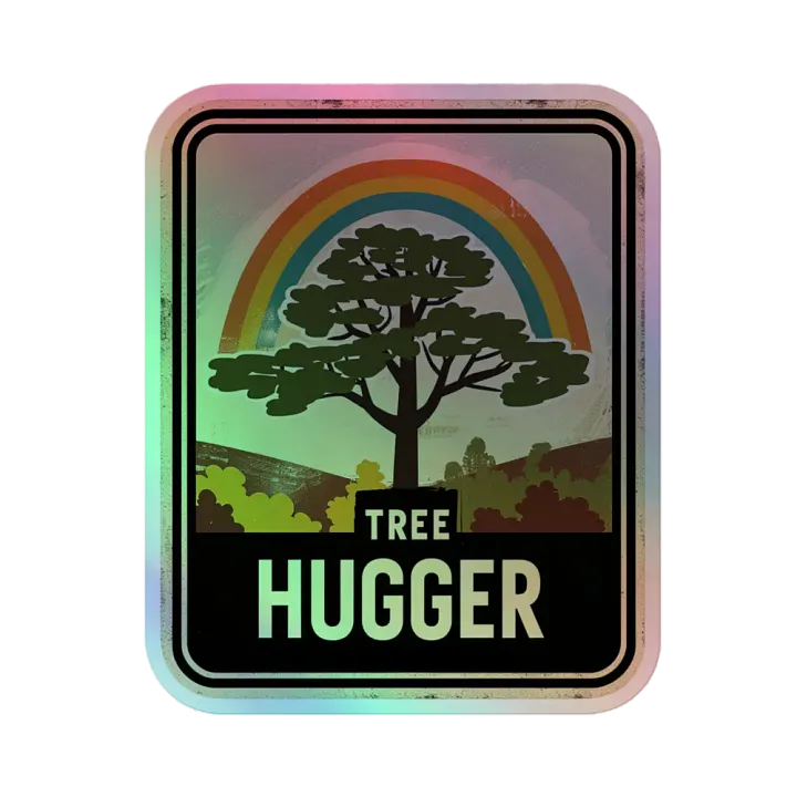 Rainbow Tree Hugger Holographic Sticker product image (2)