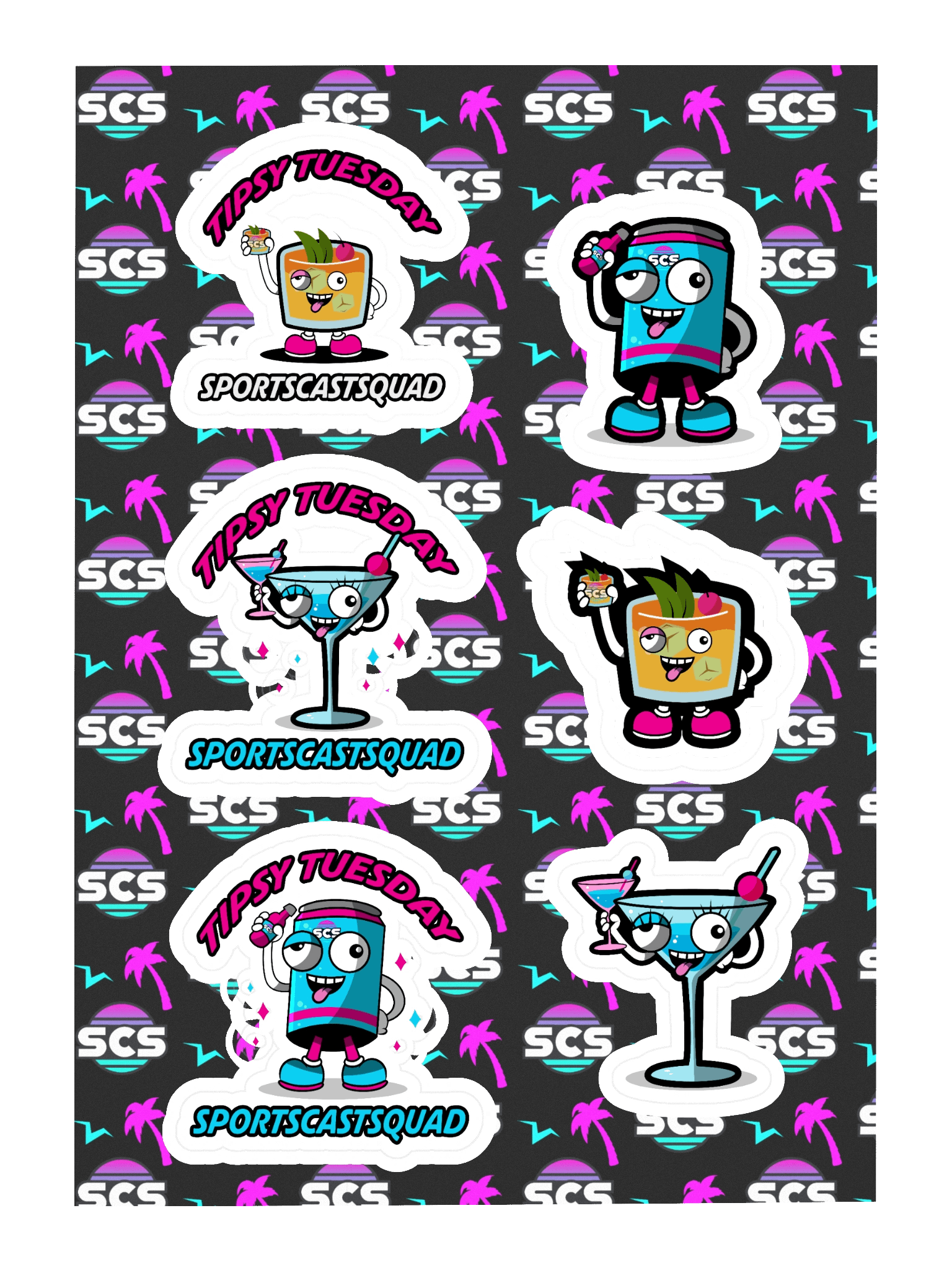 TIPSY TUESDAY STICKER SHEET product image (3)