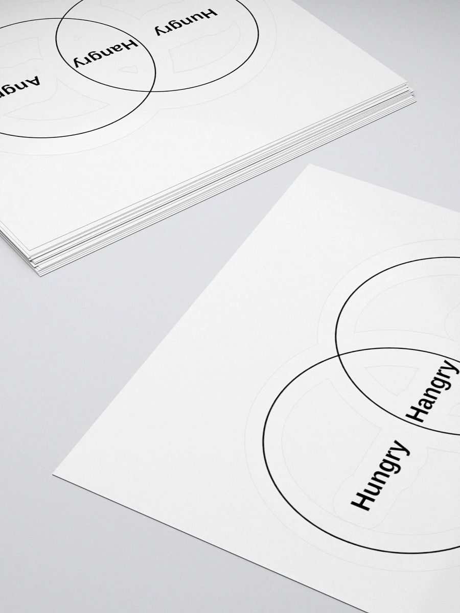 Hungry. Hangry. Angry. — Mood Venn Diagram Sticker product image (15)