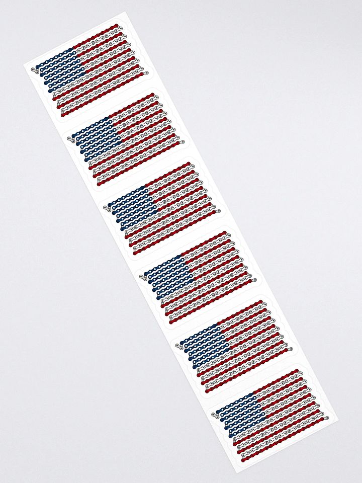 USA 50 States Bike Chain Flag Sticker 6 Pack product image (2)