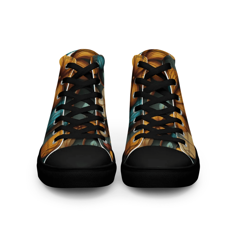 3D Floral Design _ Calceonova Streetwear _ Woman High-Top Sneakers product image (4)