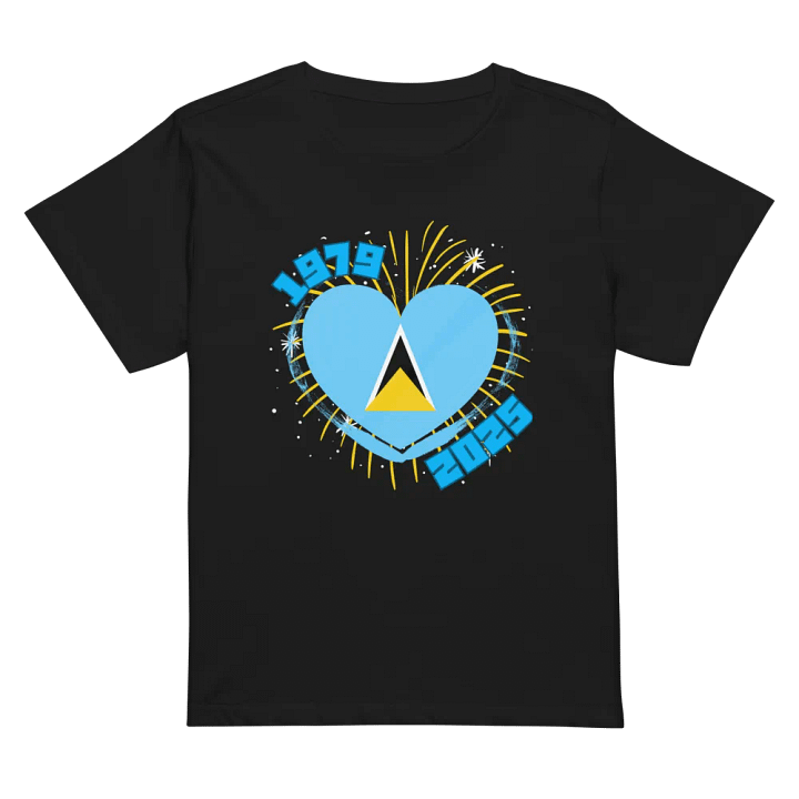 St. Lucia Heart Flag Women's Tee product image (3)
