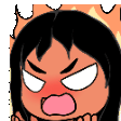 Animated Furious Emote - Black Hair, Tan Skin, Brown Eyes product image (1)